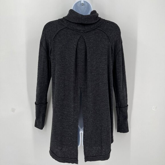 Free People We The Free Split Back Turtleneck Top Size S  Exposed Seam - Picture 7 of 13